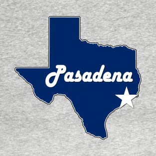 City of Pasadena Texas Lone Star State Map Navy Blue T-Shirt